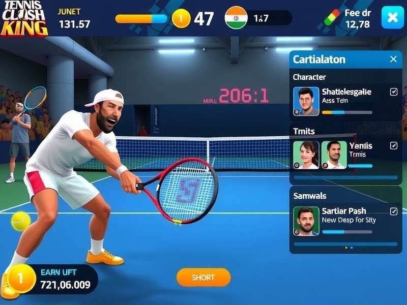 Tennis Clash King Indian tournament event