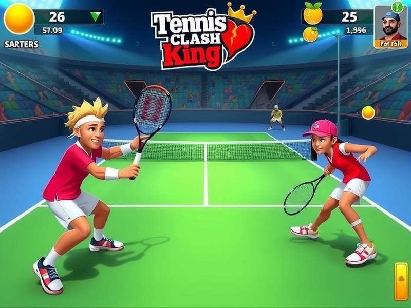 Tennis Clash King character customization screen